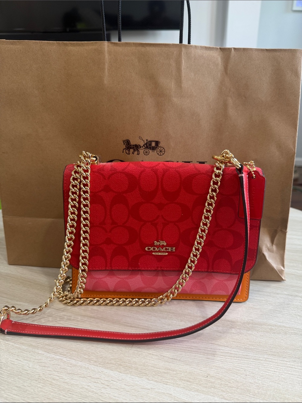 COACH  KLARE CROSSBODY IN BLOCKED SIGNATURE CANVAS